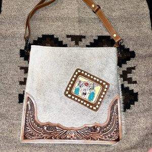 Myra Khadi Hand-Tooled Bag